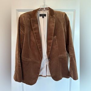 Brown velvet blazer, size 4.